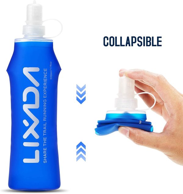 Collapsible Water Bottles Folding BPA Free Hydration Water Bottle for Outdoor Running Hiking Cycling For Cheap - Image 3