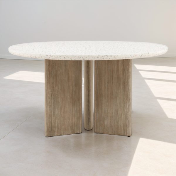 MEKA ROUND INDOOR-OUTDOOR TERRAZZO TOP DINING TABLE For Cheap - Image 2