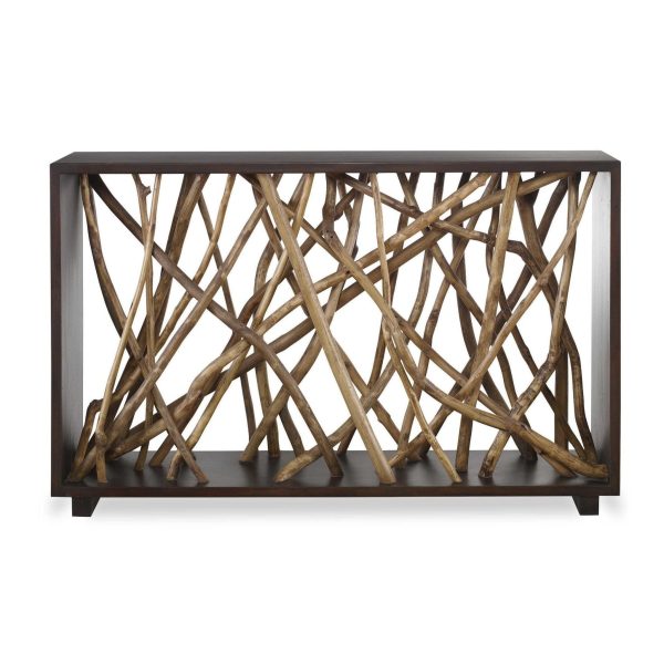 TEAK MAZE CONSOLE TABLE For Sale